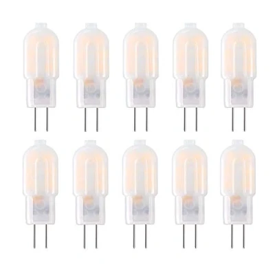 Imagen de HUAMu Bombilla LED, G4 2W 180LM Blanco Cálido 3000K, equivalente a la lámpara halógena de 20W, DC/AC 12V, no regulable, paquete 10