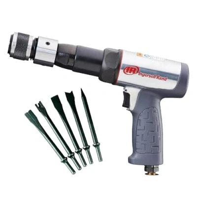 Imagen de Ingersoll Rand Juego Con Martillo Neumático 119MAXK Cilindro Largo, Para Vehículos y Carros de Taller, Propulsada por Aire, 5 Cinceles Maletín