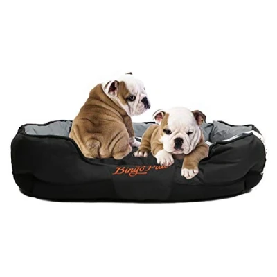 Imagen de BingoPaw Cama Perro Mediano Antiestres,Colchon Viscoelastico XL 105 x 80 22cm colchoneta de desenfundable Cuna Lavable con Cojin Extraible Impermeable Suave para Gatos Mascotas