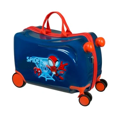 Imagen de Undercover Spiderman Reis Trolley Ride on, Multicoloured, Hard Shell with Swivel castors