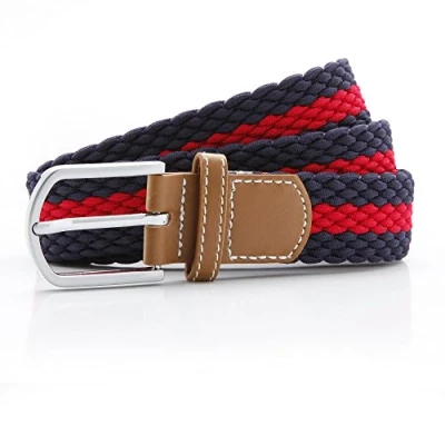 Imagen de Asquith &amp; Fox and Stripe Braid Stretch Belt Cinturón, Multicolor (Navy/Red 000), 100 (Talla del Fabricante: Talla única) Unisex Adulto