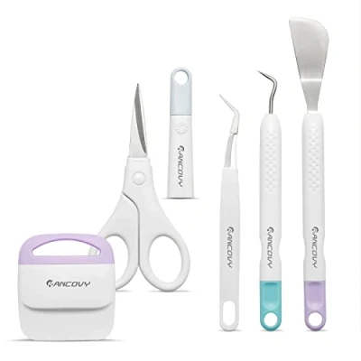 Imagen de Juego de herramientas básicas para Cricut Vinyl Weeding Tools Cricut/Silhouette/Siser/Oracal 631 651 751 Vinilo, 5 piezas, kit manualidades cartulina