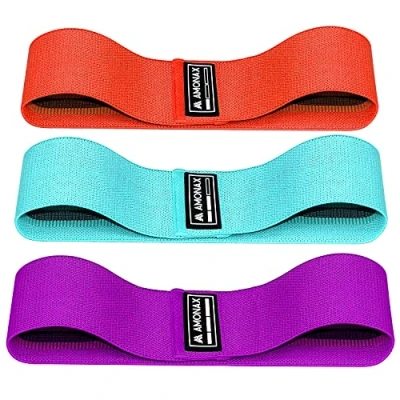 Imagen de Amonax Bandas de Resistencia Tela para Mujer, elasticas gluteos Sentadillas, elásticas como Equipo Ejercicio en casa Perder Peso, Accesorios Gimnasio piernas y glúteos