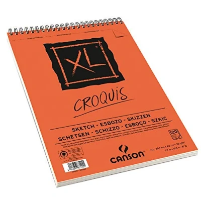 Imagen de Bloc dibujo croquis din a3 microperforado 29,7x42 cm 120 hojas grano fino 90 gr
