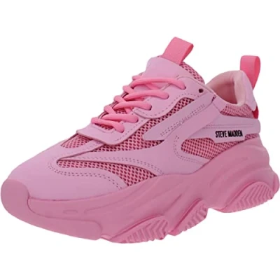 Imagen de Steve Madden Possession Zapatillas de plataforma para mujer, Rosa encendido, 40 EU