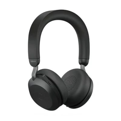 Imagen de Jabra Evolve2 75 Auriculares Estéreo Inalámbricos para PC con 8 Micrófonos de Doble Espuma Cancelación Ruido Activa, Adaptador Bluetooth USB C Compatibilidad CU Negro