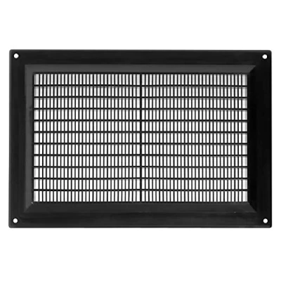 Imagen de 250x170mm Rejilla para Ventilación de con Protección contra Insectos Plástico ABS Negro
