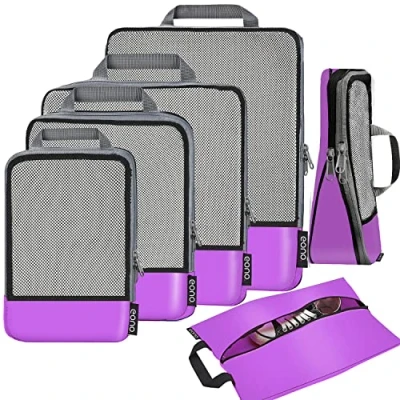 Imagen de Eono Organizadores de Viaje compresión expandibles, Impermeable Organizador Maleta, Cubos Embalaje, Compression Packing Cubes