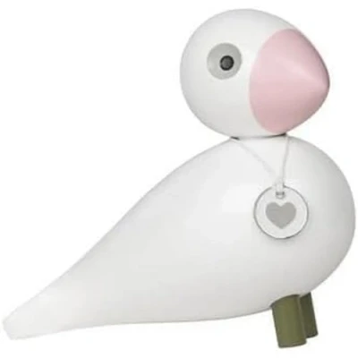Imagen de Kay Bojesen Pájaro Cantor Love de Madera Haya, Blanco/Rosa, 39351