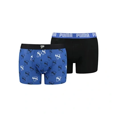 Imagen de PUMA Cat AOP Calzoncillos Tipo bóxer, Benjamin Blue Combo, L para Hombre