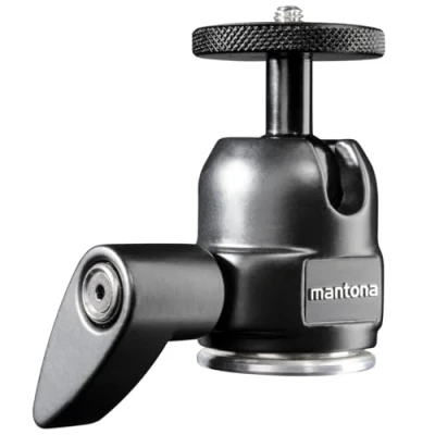 Imagen de Mantona 18870 Cabeza de tripode Negro 3/8&quot; Ball Head para trípode (40 mm, 180 g)