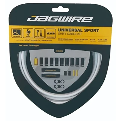 Imagen de Jagwire 2X Sport Shift Kit Vainas y Cables del desviador, Unisex Adulto, Blanco, Talla única