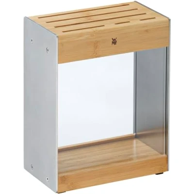 Imagen de WMF Flextec Bloque para cuchillos (bambú, diseño compacto, ahorra espacio), transparente