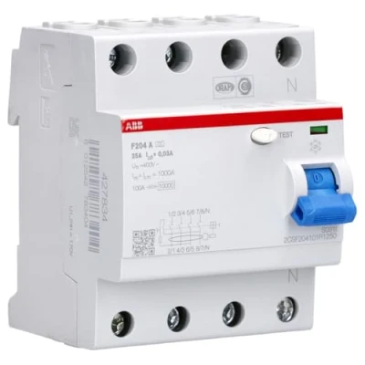Imagen de Abb entrelec f204a 25/0,03 Diferencial 25a 30ma, Blanco y Rojo