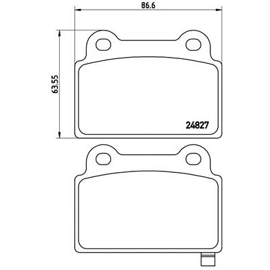 Imagen de BREMBO P 54 052 Juego de pastillas freno con avisador acústico desgaste sin accesorios MITSUBISHI: Lancer 8 Limousine