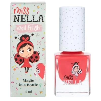 Imagen de Miss Nella CHERRY MACAROON Esmalte de uñas especial rosa para niños, con fórmula despegable, a base agua y sin olor