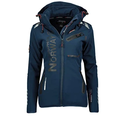 Imagen de Chaqueta multifunción softshell impermeable para mujer de Geographical Norway gris/naranja L