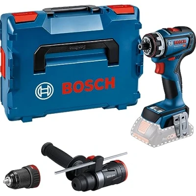 Imagen de Bosch Professional 18V System GSR 90 FC Atornillador a batería (Brushless, 64 Nm, 2 cabezales FlexiClick, en L BOXX)