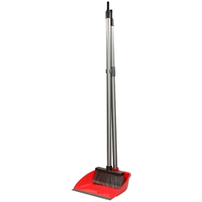 Imagen de KOTARBAU® Juego de Escoba y Recogedor Mango Largo Aluminio, hogar Vertical, Largo, Kit Limpieza con Gancho para Colgar, Set Barrer, Palo