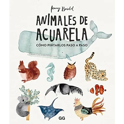 Imagen de Animales de acuarela: Cómo dibujarlos paso a (DISE?O GRAFICO)