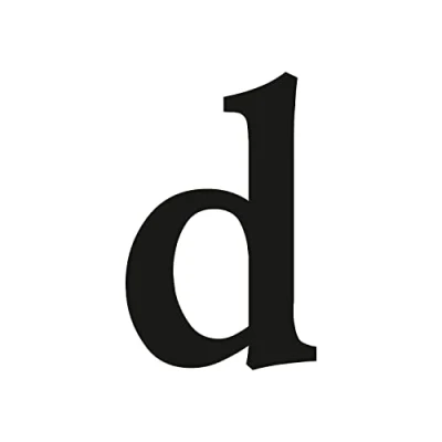 Imagen de iSecur Letras adhesivas d en negro I serif altura 10 cm autoadhesivo número de casa complemento letra para pegar exterior, buzón, puerta, resistente a la intemperie, kfz_471_d