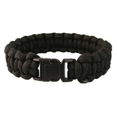 Imagen de Mil Tec Pulsera Paracord de 22 mm, color negro, Medium, Poliéster, Sin piedra