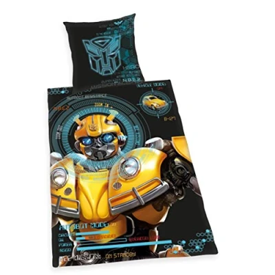 Imagen de Herding Ropa de Cama Transformers Bumblebee, Funda Almohada 80 x cm, nórdica 135 200 con Cremallera Calidad
