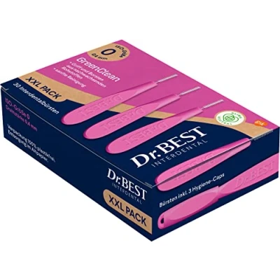 Imagen de Dr.BEST GreenClean Interdental, Bigpack Size 0, 30 unidades Cepillos interdentales para una limpieza suave de los espacios