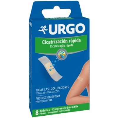 Imagen de Urgo Cicatrización Rápida Todas las localizaciones Tecnología hidrocoloide Caja con 8 apósitos