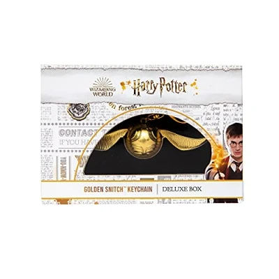Imagen de Bizak Harry Potter Llavero Snitch Dorado de 12 cm, llévatelo a todos los lados, edición deluxe adecuada para todo coleccionista, viene con caja aterciopelada y cierre magnético (64118450)