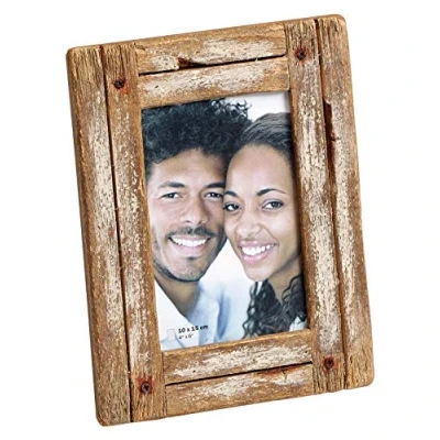 Imagen de Walther Design YA015W Dupla, marco de retrato madera en shabby chic, blanco / Marrón (naturaleza)al, formato imagen 10 x 15 cm