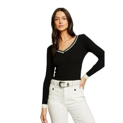 Imagen de Morgan WITH Vneck Jersey de punto, Mujer, Talla: Small, Noir