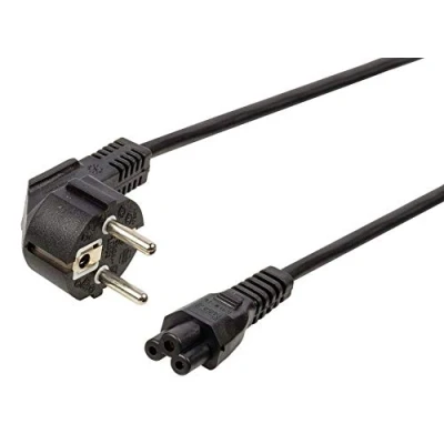 Imagen de PremiumCord Mickey Mouse 230V 5m, Cable de Alimentación con Contacto Tierra En Ángulo A Conector C5, IEC 320, para PC 3 Pines, Negro