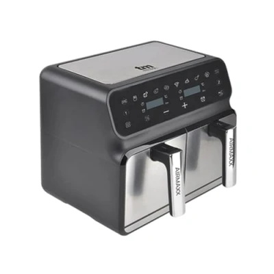 Imagen de TM Electron TMPFR200 AIRMAXX freidora sin aceite con doble compartimento, capacidad de 8L en total (4L+4L), funciones SYNC y MATCHCOOK, revestimiento antiadherente, 8 programas, pantalla táctil, 1700W