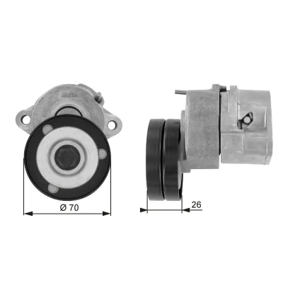 Imagen de GATES FleetRunner Micro V Kit T38213 Polea Tensora OPEL: Combo B Furgón, Corsa Hatchback, Vectra Berlina