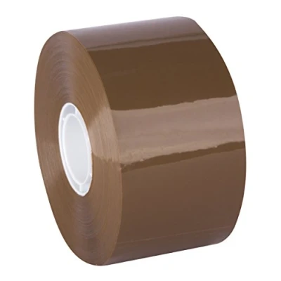 Imagen de APLI 12873 Pack de 36 rollos precinto sin ruido compacto, 50 mm x 132 m, 28 µm, color Marrón Acrílico