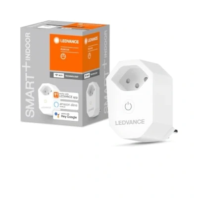 Imagen de LEDVANCE toma inteligente WLAN, wifi con medidor de corriente para el hogar inteligente, compatible y controlable Google, Alexa o mediante aplicación, 2,4GHz, versión Suiza/CH