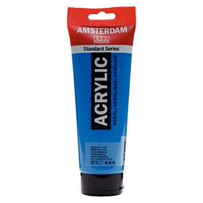 Imagen de Amsterdam Standard Series Colores Acrílicos Tubo 250 ml Cian Primario 572 (17125720)