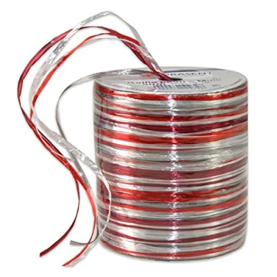 Imagen de Raffia Pearl 50m silber rot