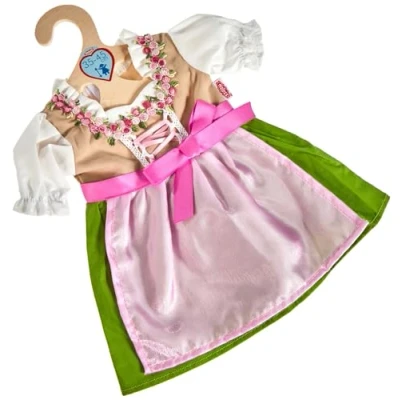 Imagen de Heless 2113 Vestido para muñecas, Dirndl Heidi, talla 35 45 cm