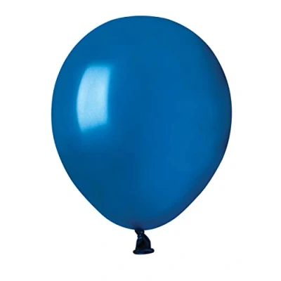 Imagen de Paquete 100 globos nacarados en latex natural Premium Quality A50 (Ø 13cm / 5&quot;), azul nacarado