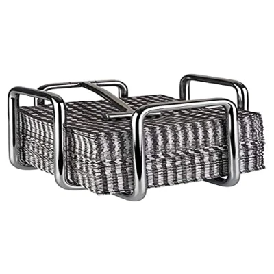 Imagen de Servilletero APS &quot;Hero&quot;, acero inoxidable Servilletero, soporte para aproximadamente 65 servilletas de cóctel, incluye pesos, 14,5 x cm, 10 cm altura