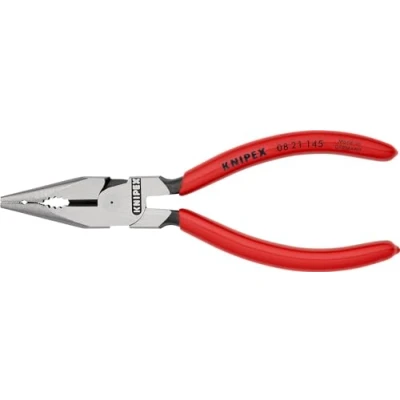 Imagen de Knipex Alicate universal en punta negro atramentado, recubiertos de plástico 145 mm (cartulina autoservicio/blíster) 08 21 SB