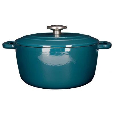 Imagen de Cosy &amp; Trendy Casserole Fontestic Cast Iron Green Heron Ø 24 cm / 4.6 Liter Enamelled Suitable for all Cooktops