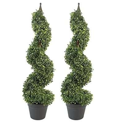Imagen de Leaf Design UK Buxus Árbol de boj en Espiral, 90 cm