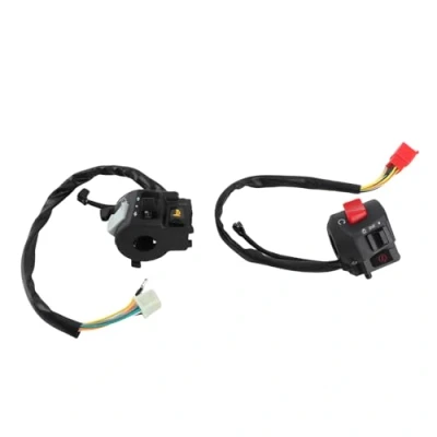 Imagen de Interruptor de encendido y apagado la motocicleta, 2x Universal 7/8 &#039;&#039; Manillar motocicleta Bocina control luz señal giro del mango las luces m