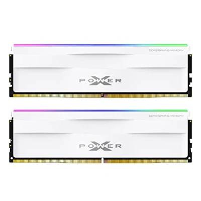 Imagen de Silicon Power SP DDR5 RGB 64GB (2x32GB) Zenith 6000MHz (PC5 48000) 288 pin CL30 1.35V UDIMM RAM Desktop Memory Module SP064GXLWU60AFDH White