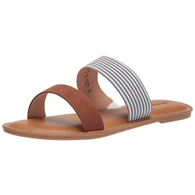 Imagen de Amazon Essentials Sandalia con Dos Bandas Mujer, Azul Claro, 40 EU