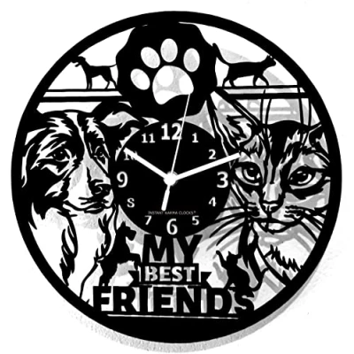 Imagen de Instant Karma Clocks Reloj de Pared Perro Gato Animales domésticos clínica Veterinaria Idea Regalo