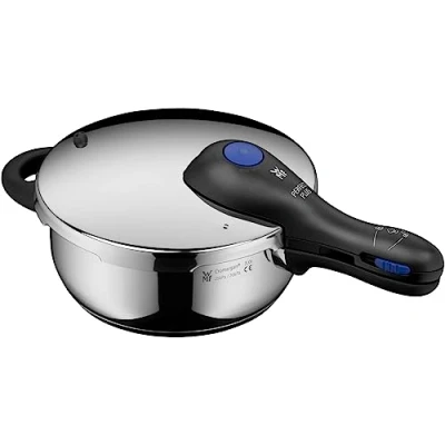 Imagen de WMF Perfect Plus Olla Rápida Ø 22 cm de Diámetro 3 Litros. Con Protección Contra Llamas. Acero Inoxidable Cromargan para Inducción